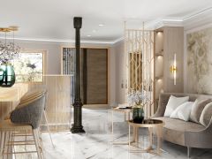  arredo artigianale su misura villa all'estero di Manufactory Design