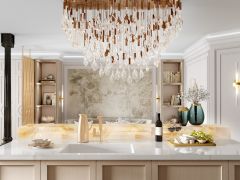  arredo artigianale su misura villa all'estero di Manufactory Design